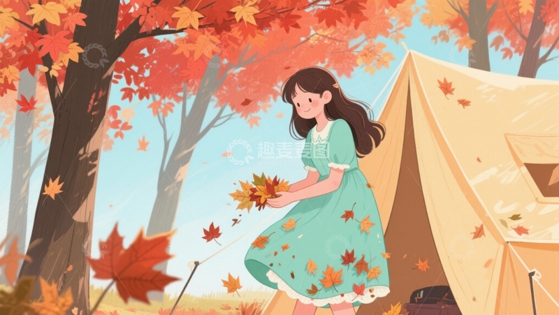 高清大图下载【趣麦麦图】秋日郊游