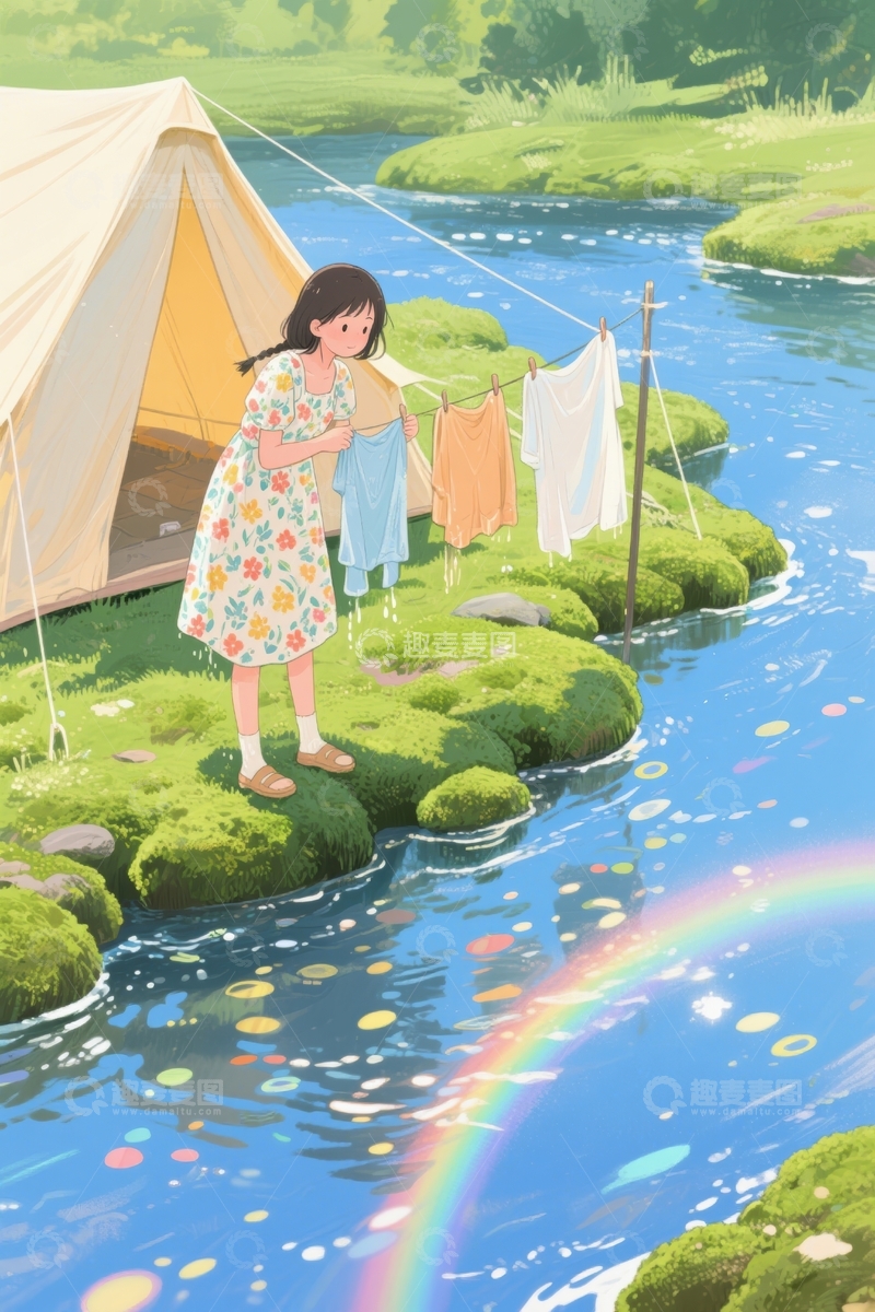 高清大图下载【趣麦麦图】-雨后溪流的宁静