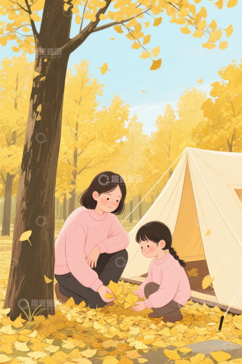 高清大图下载【趣麦麦图】-秋日童趣