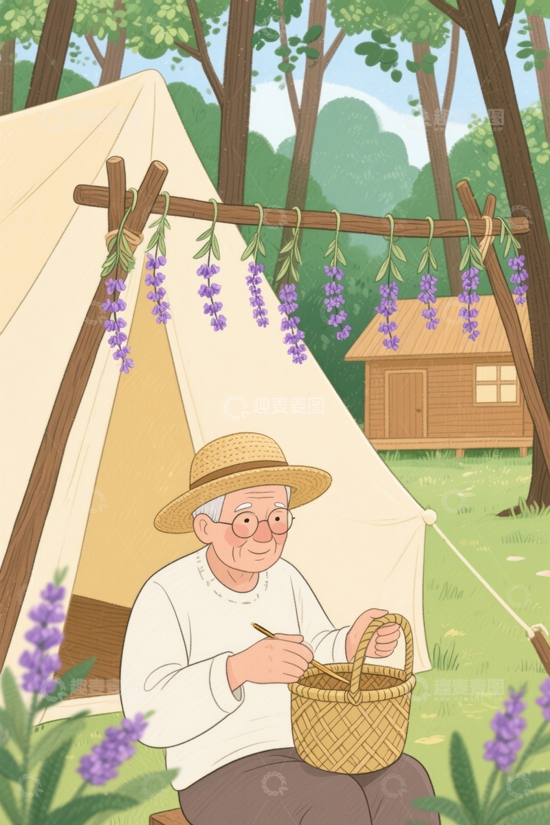 高清大图下载【趣麦麦图】山间小屋：宁静的时光