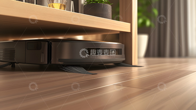 高清大图下载【趣麦麦图】家居扫地机器人工作场景3
