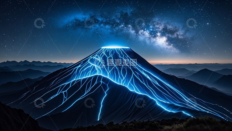 高清大图下载【趣麦麦图】科技山峰2