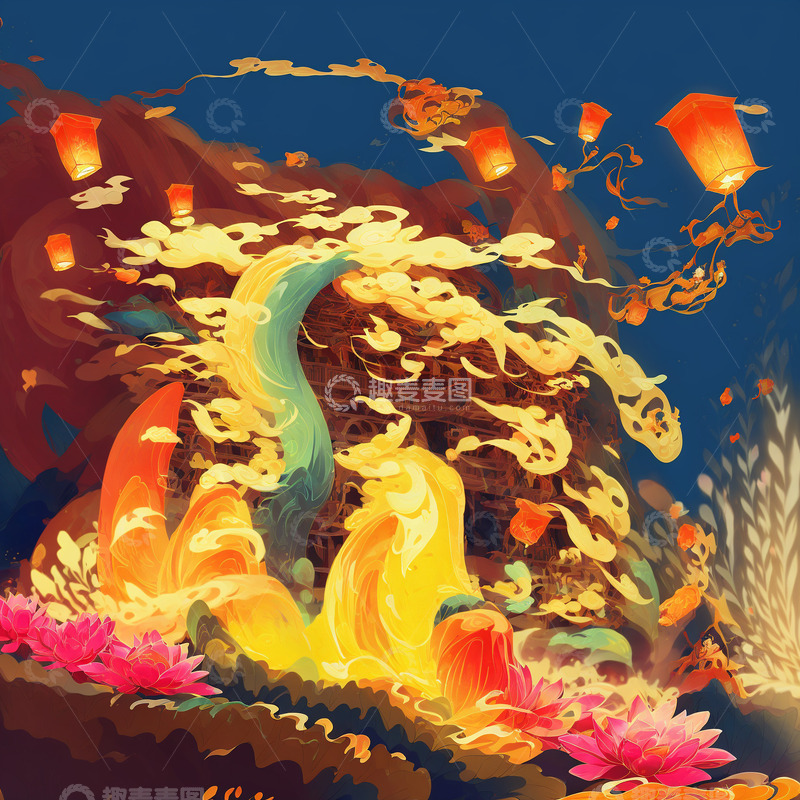 高清大图下载【趣麦麦图】劳动节插画12