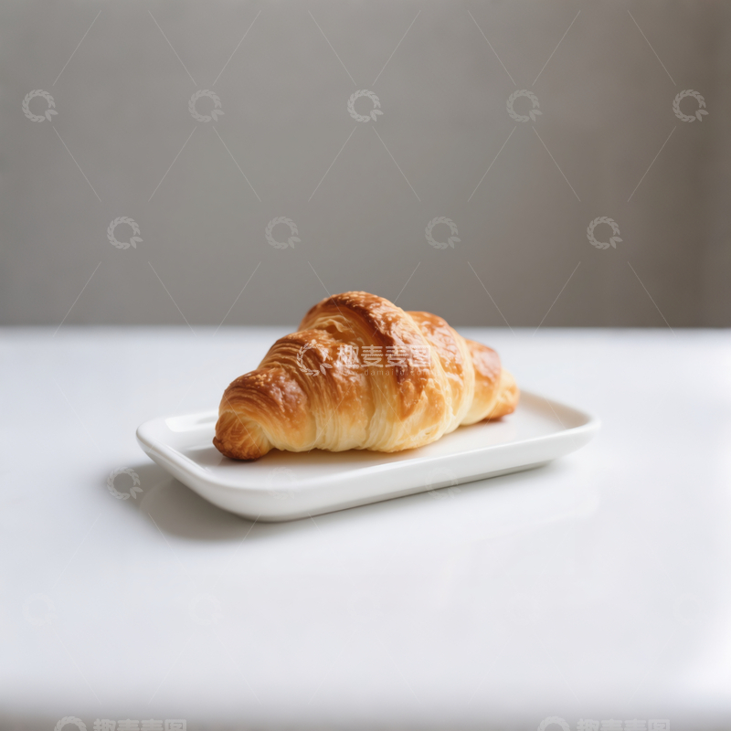 高清大图下载【趣麦麦图】牛角包下午甜品