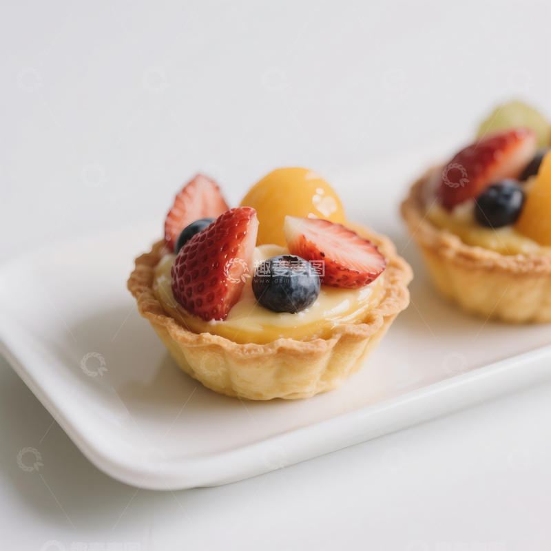 高清大图下载【趣麦麦图】-水果蛋挞甜品