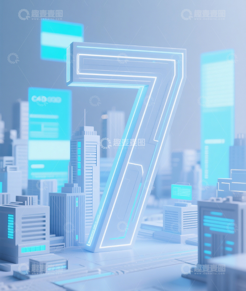 高清大图下载【趣麦麦图】未来城市数字7