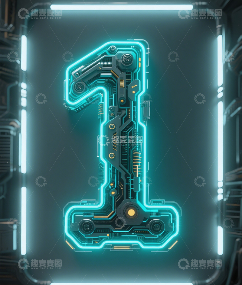 高清大图下载【趣麦麦图】机械数字11