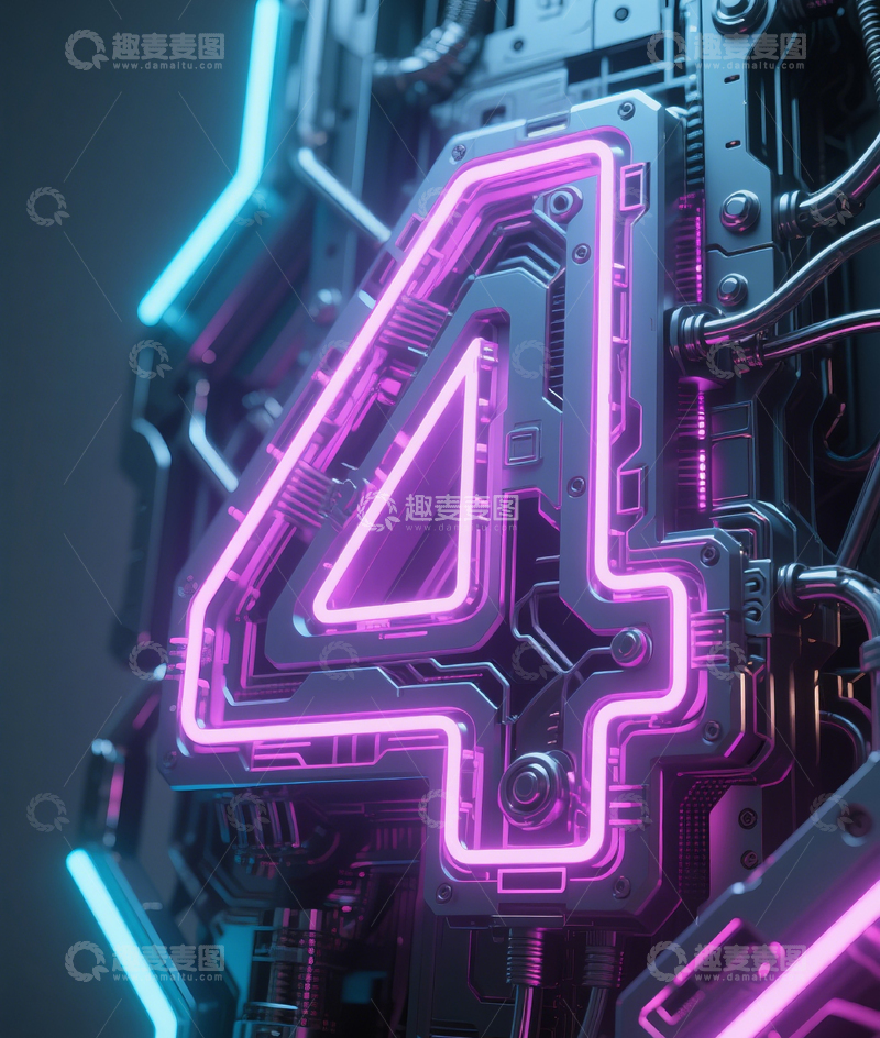 高清大图下载【趣麦麦图】机械数字42