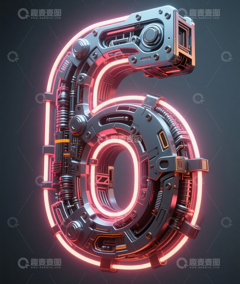 高清大图下载【趣麦麦图】机械数字63