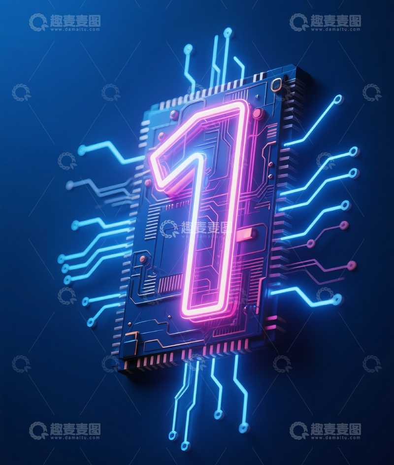 高清大图下载【趣麦麦图】发光数字11