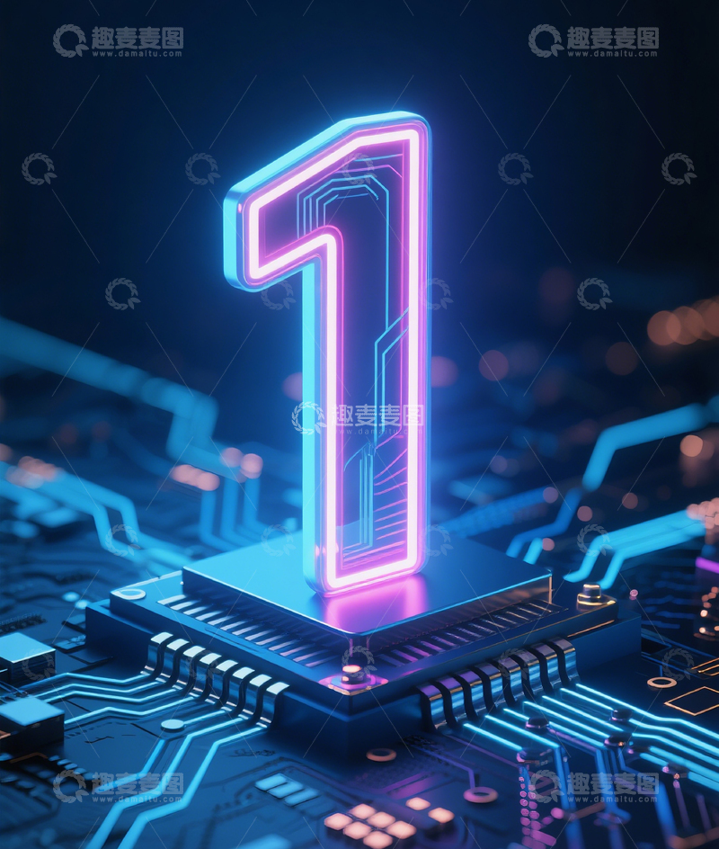 高清大图下载【趣麦麦图】发光数字15