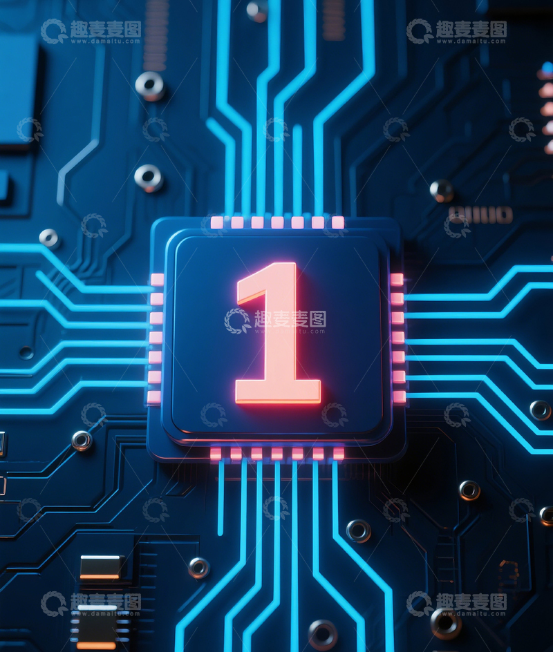 高清大图下载【趣麦麦图】发光数字12