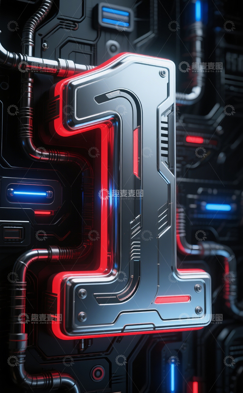 高清大图下载【趣麦麦图】机械数字14