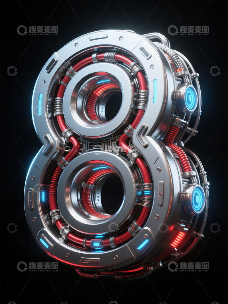 高清大图下载【趣麦麦图】机械数字85