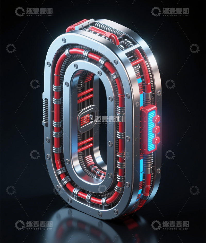 高清大图下载【趣麦麦图】机械数字05