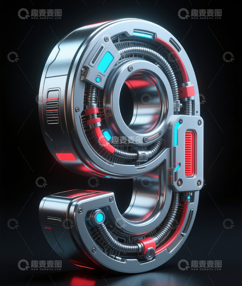 高清大图下载【趣麦麦图】机械数字94