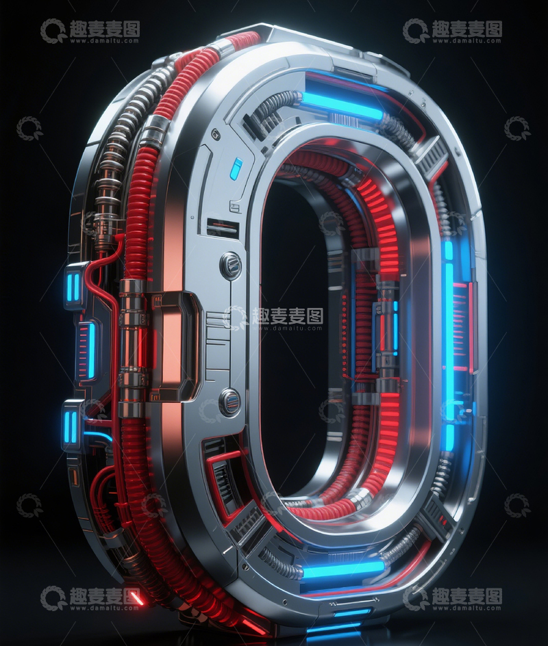 高清大图下载【趣麦麦图】机械数字06