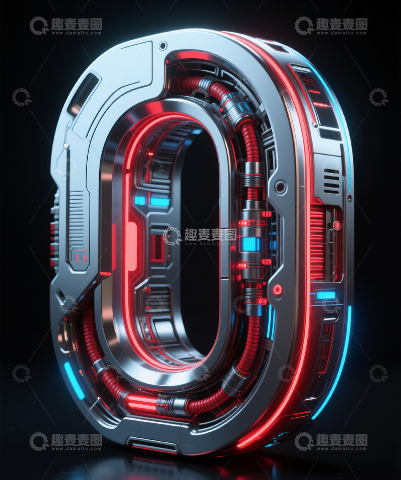 高清大图下载【趣麦麦图】机械数字04