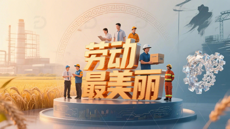 高清大图下载【趣麦麦图】五一劳动节海报27