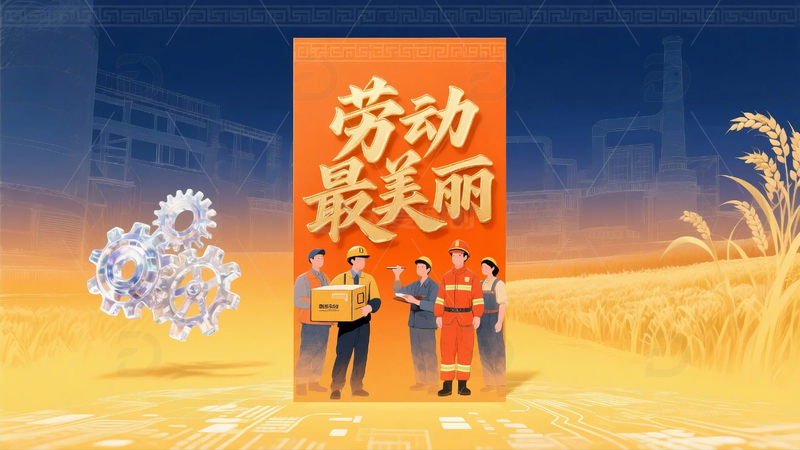 高清大图下载【趣麦麦图】五一劳动节海报28