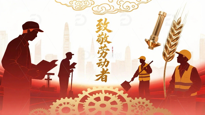 高清大图下载【趣麦麦图】五一劳动节海报30