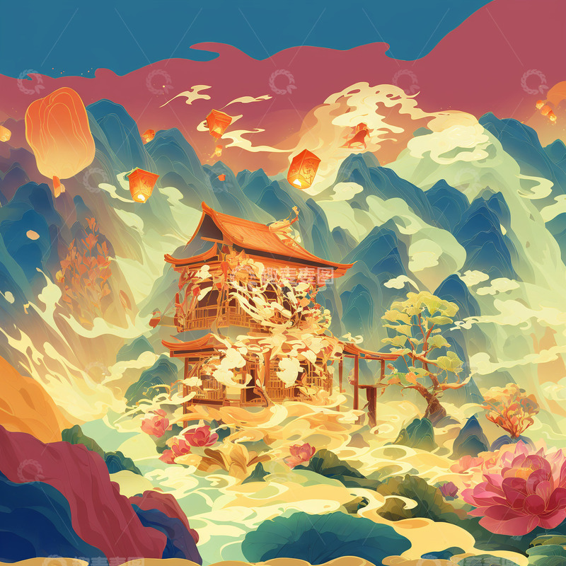 高清大图下载【趣麦麦图】劳动节的&middot;插画