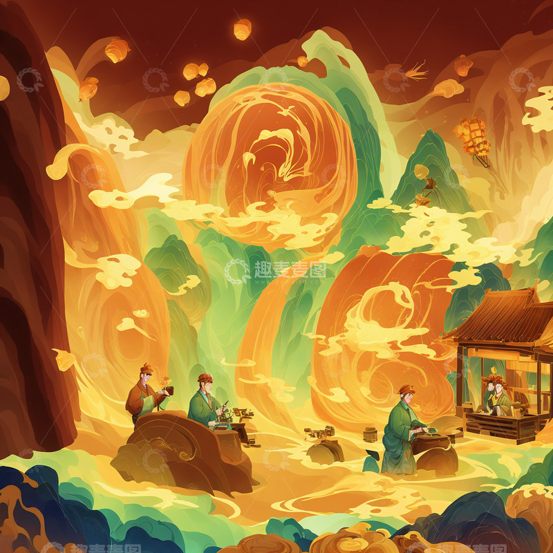 高清大图下载【趣麦麦图】劳动节插画