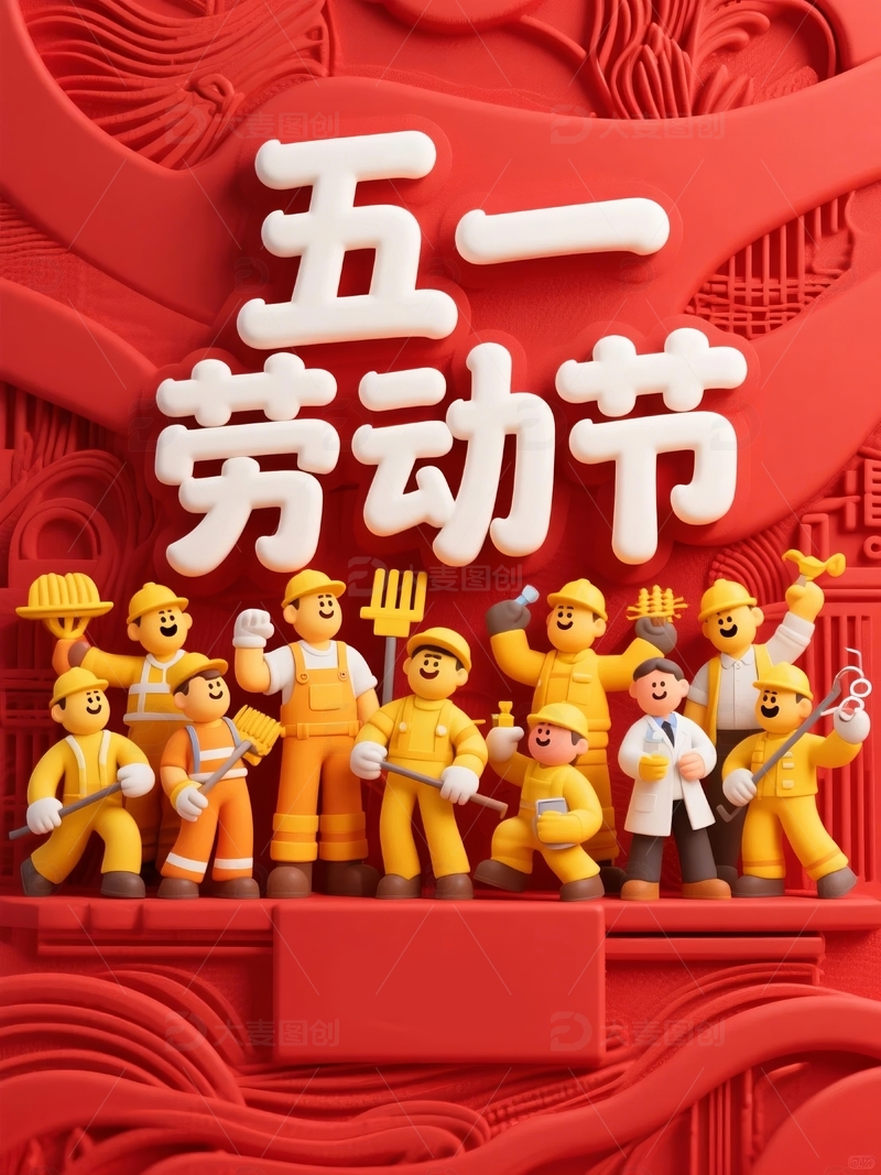 五一劳动节节日海报背景20