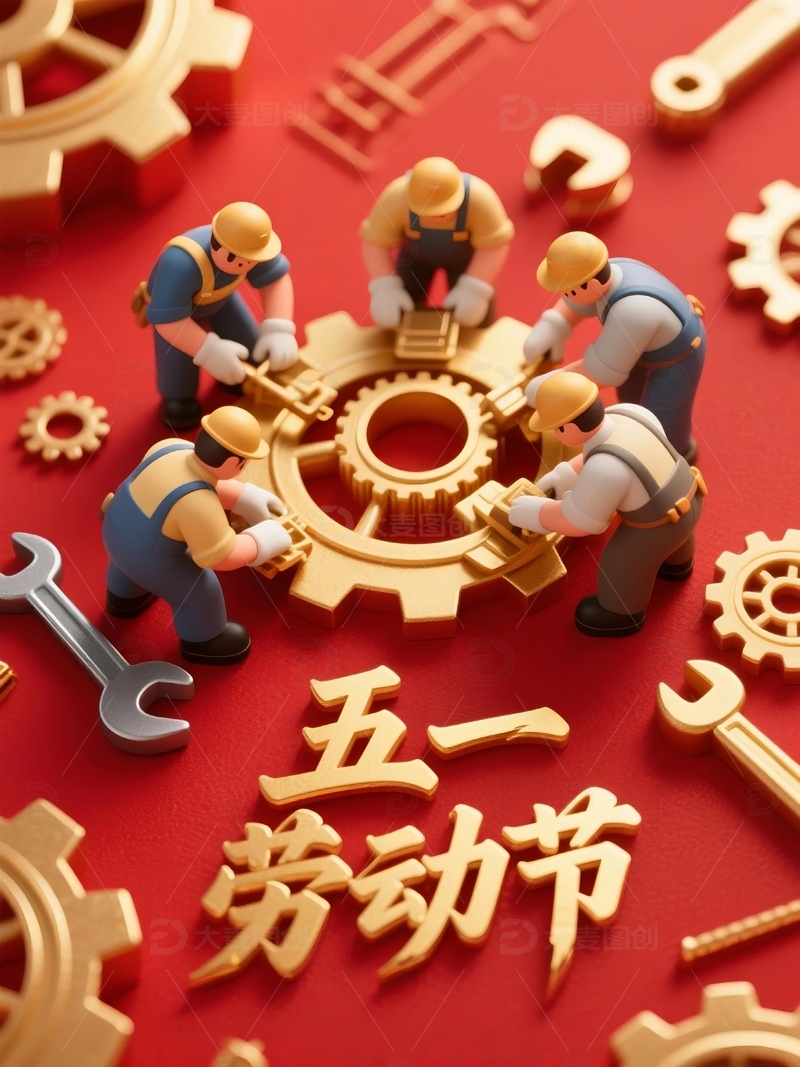 五一劳动节节日海报背景19