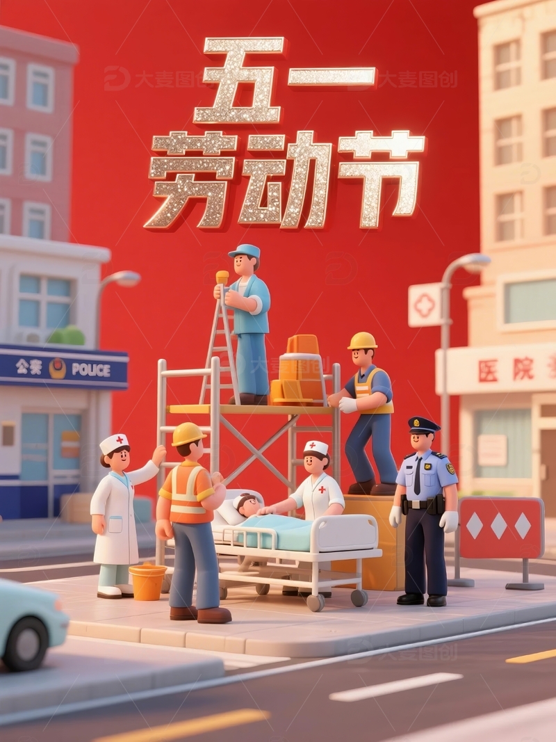 五一劳动节节日海报背景24