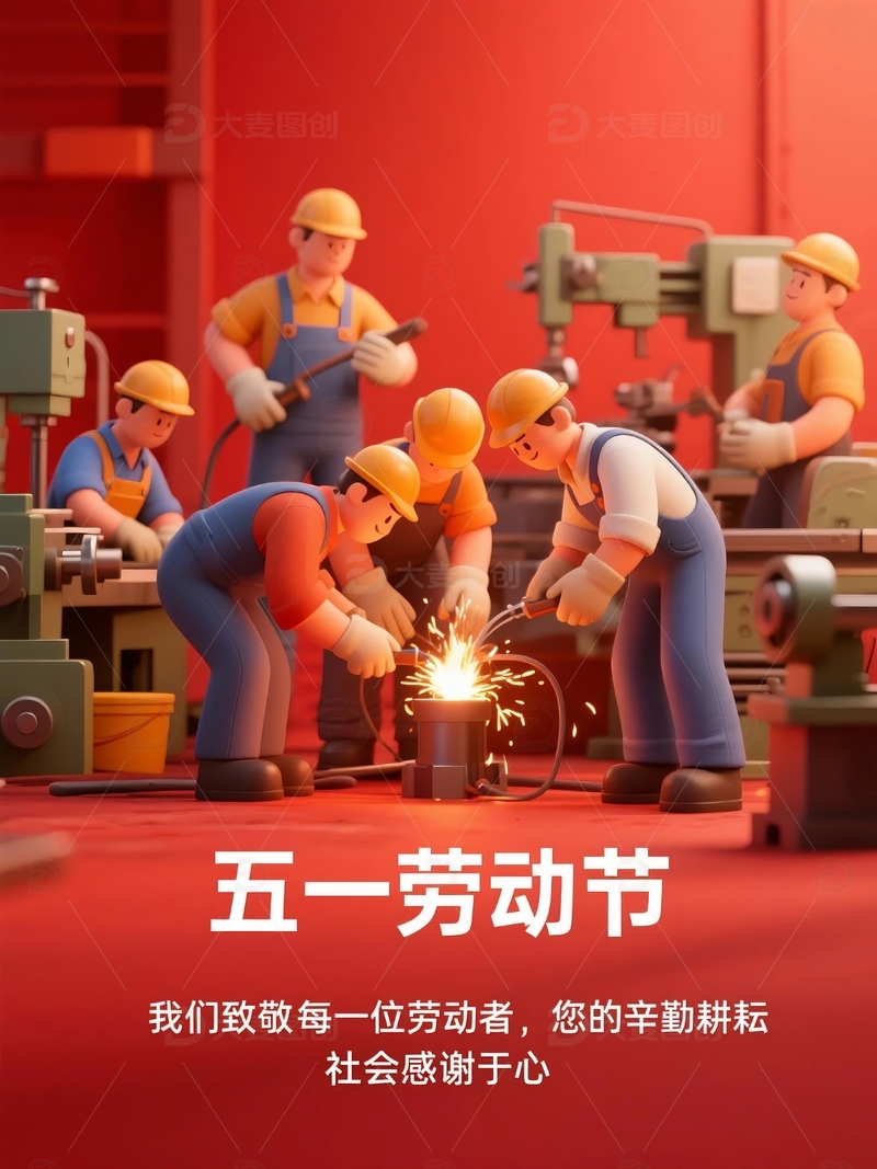 五一劳动节节日海报背景29
