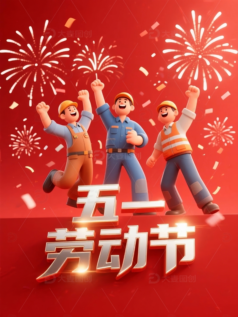 五一劳动节节日海报背景25