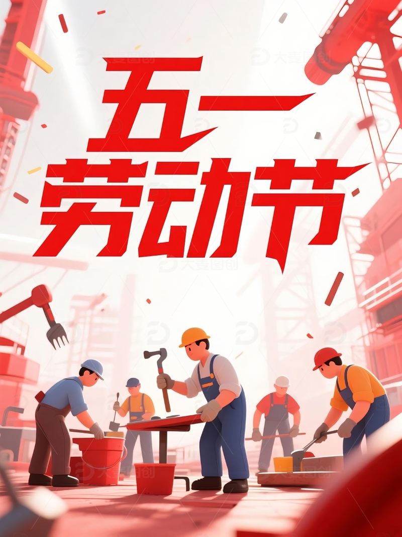 五一劳动节节日海报背景28