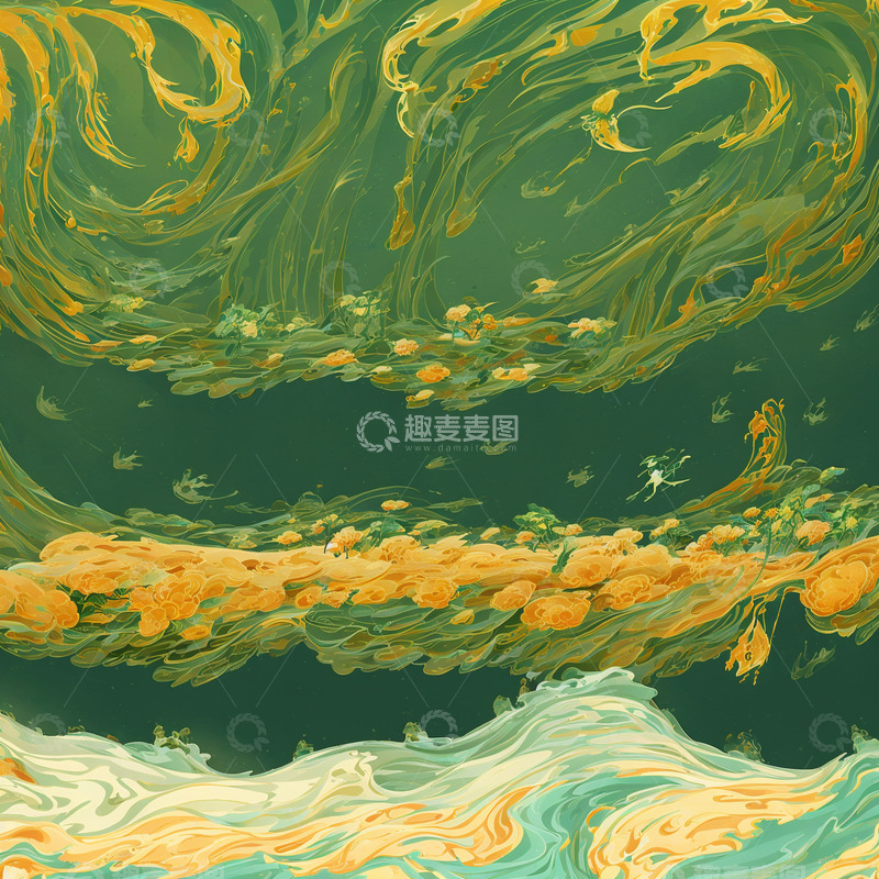 高清大图下载【趣麦麦图】国潮插画12