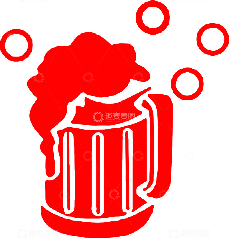 高清大图下载【趣麦麦图】卡通啤酒庆祝