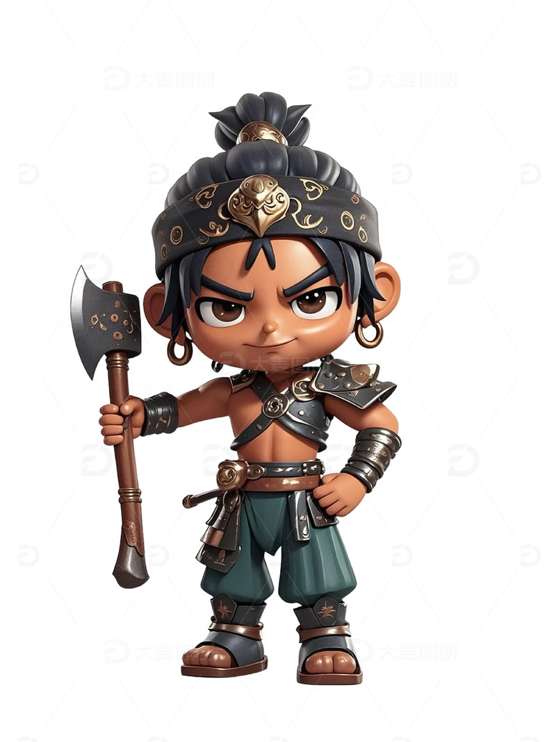 卡通3D水浒人物燕顺手办