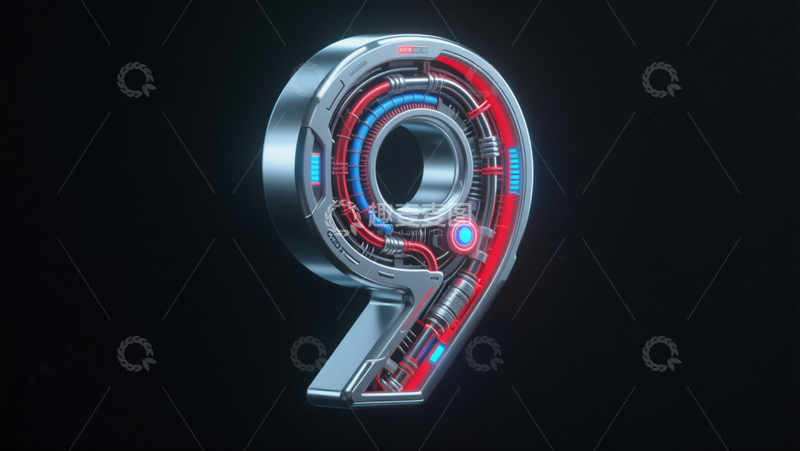 高清大图下载【趣麦麦图】赛博机械数字91