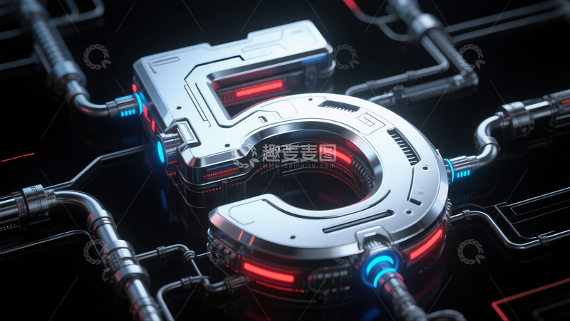 高清大图下载【趣麦麦图】赛博机械数字51