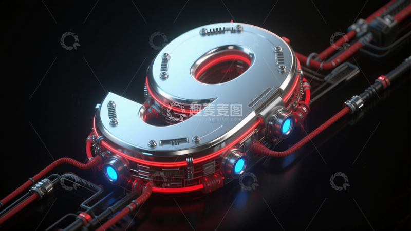 高清大图下载【趣麦麦图】赛博机械数字93