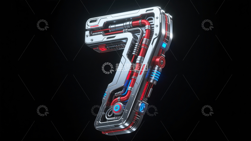 高清大图下载【趣麦麦图】赛博机械数字71