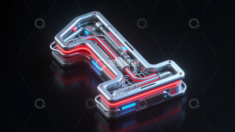 高清大图下载【趣麦麦图】赛博机械数字12