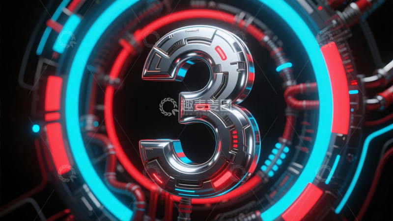 高清大图下载【趣麦麦图】赛博机械数字33