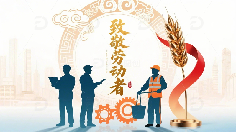 高清大图下载【趣麦麦图】五一劳动节海报25