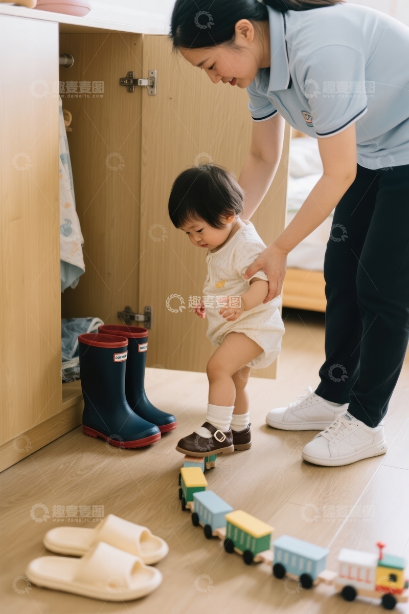 高清大图下载【趣麦麦图】温馨育儿时光