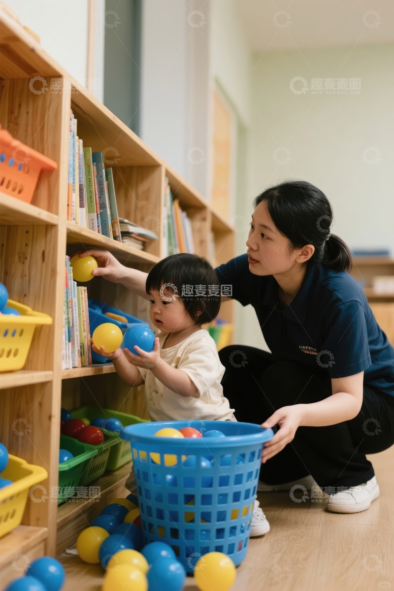 高清大图下载【趣麦麦图】温馨的早教时光