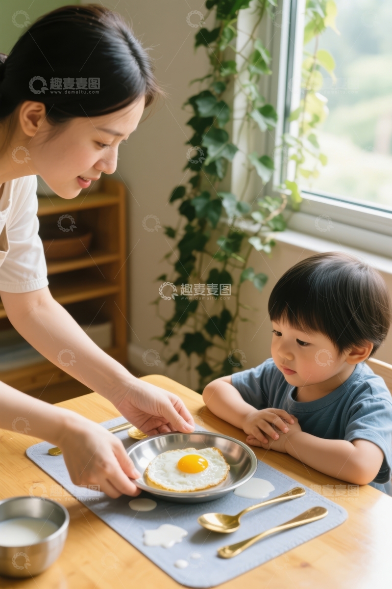 高清大图下载【趣麦麦图】温馨早餐时光
