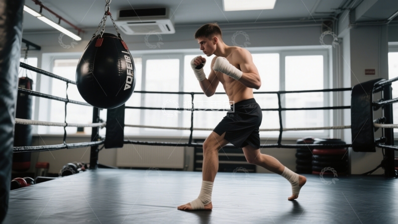高清大图下载【趣麦麦图】拳击训练：力量、技巧、专注1