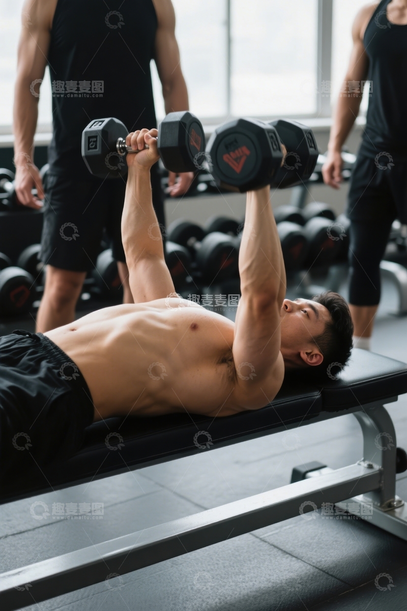 高清大图下载【趣麦麦图】健身房的锻炼