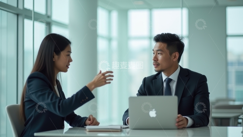 高清大图下载【趣麦麦图】商务会议探讨