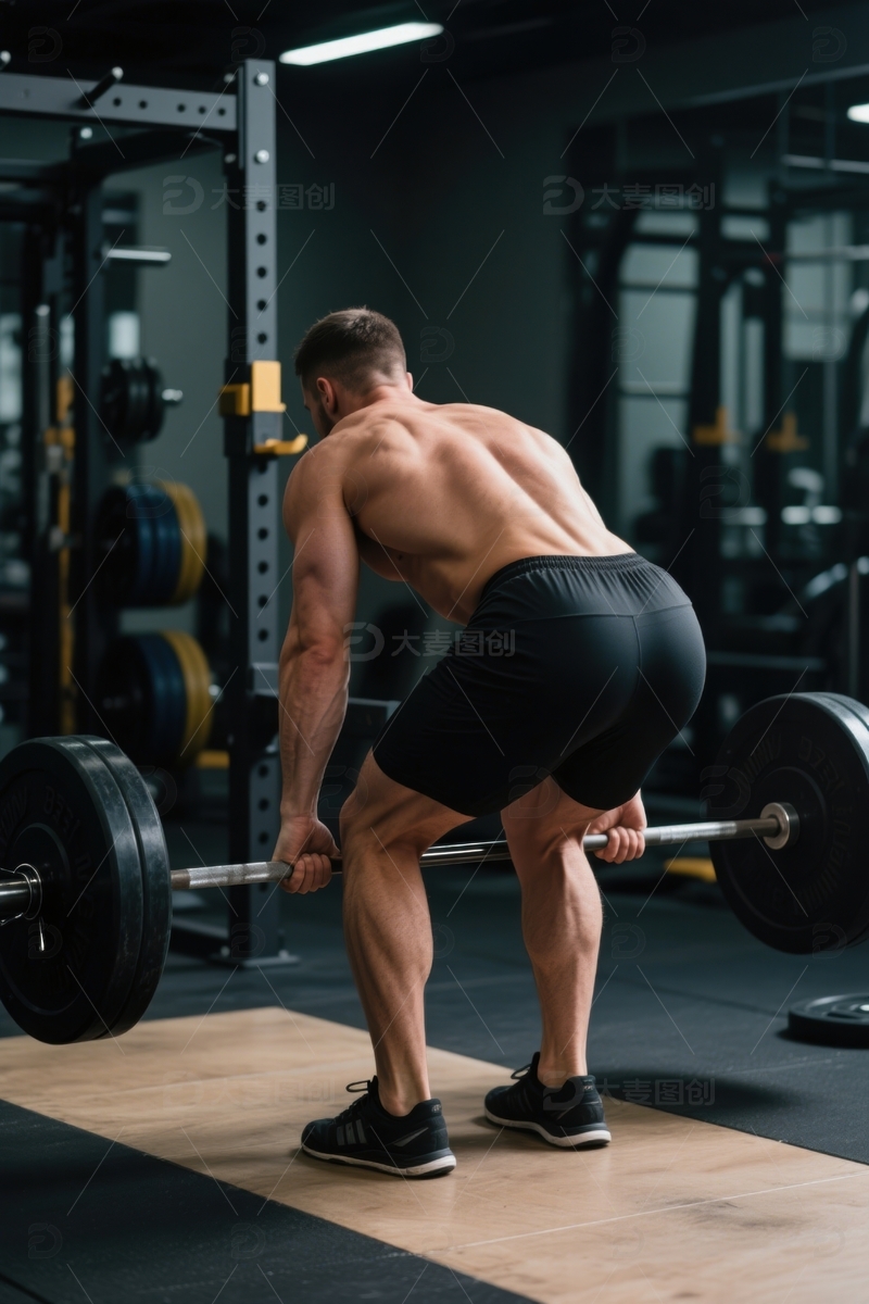 力量训练中的壮汉